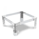 Casper Square Glass Top, Acrylic And Metal Base Coffee Table