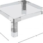 Casper Square Glass Top, Acrylic And Metal Base Coffee Table