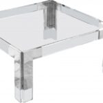 Casper Square Glass Top, Acrylic And Metal Base Coffee Table