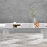 Casper Rectangular Glass Top, Acrylic And Metal Base Coffee Table