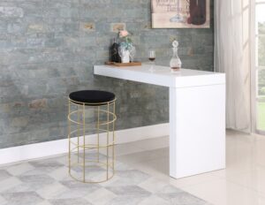 Rebar Velvet Upholstered Bar Stool