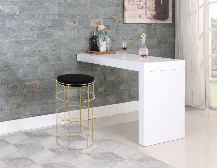 Rebar Velvet Upholstered Bar Stool