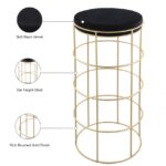 Rebar Velvet Upholstered Bar Stool