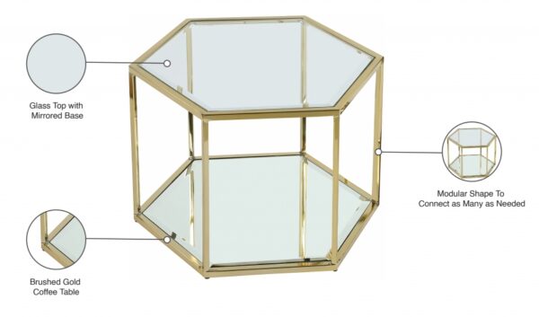 Sei Glass And Steel Coffee Table