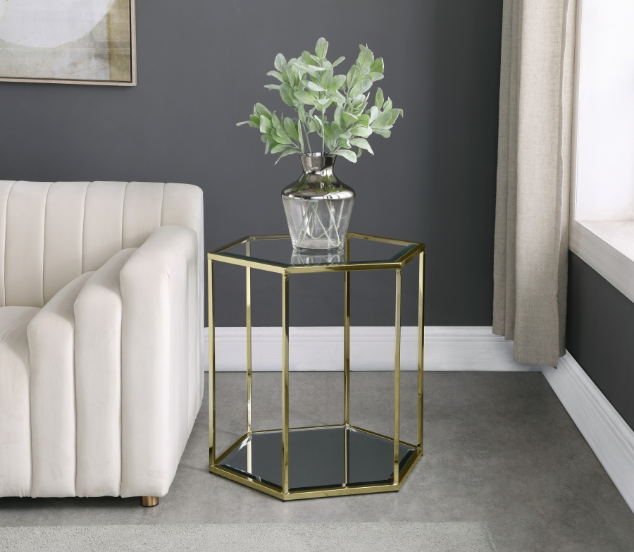 Sei Glass And Steel End / Side Table