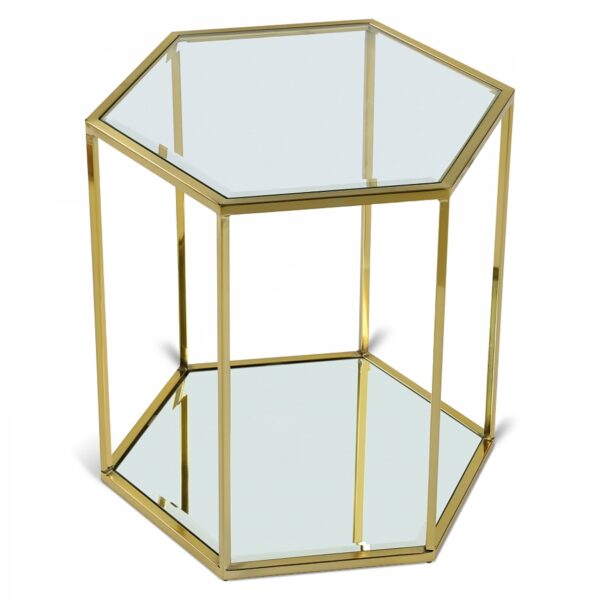 Sei Glass And Steel End / Side Table