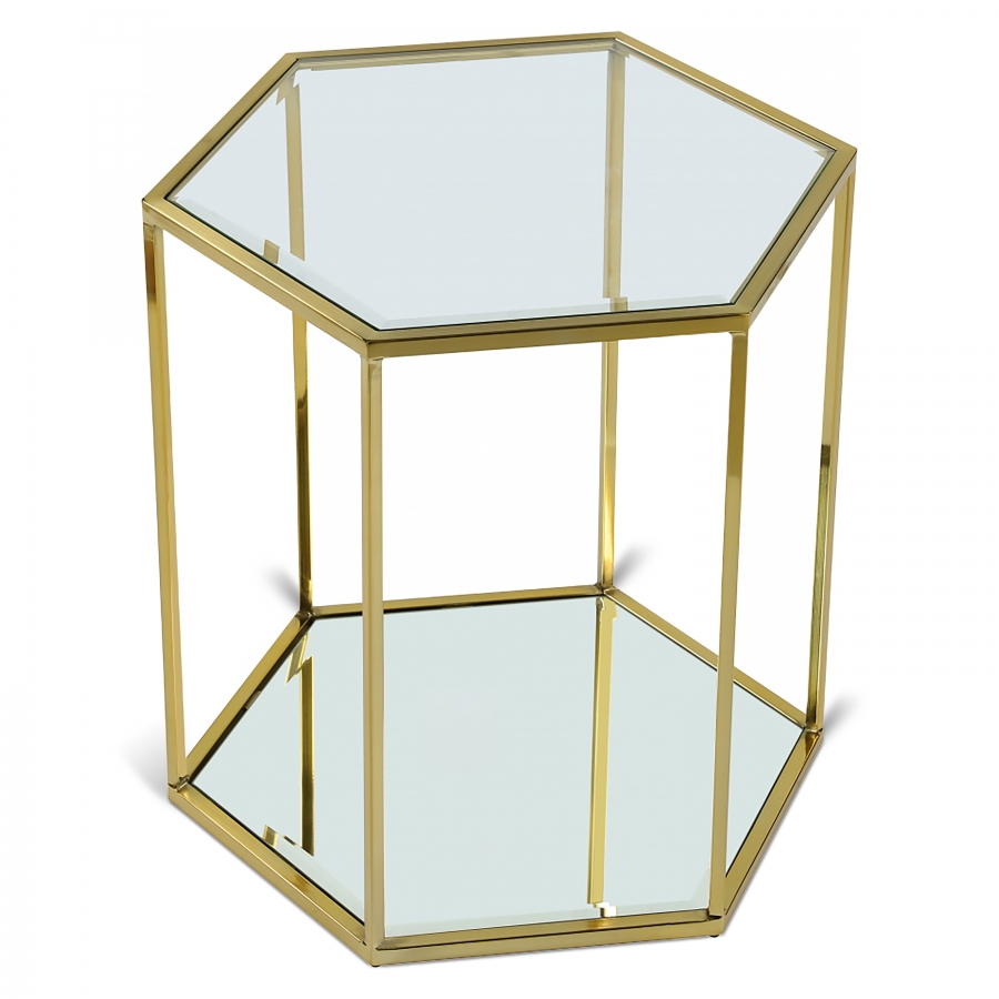 Sei Glass And Steel End / Side Table