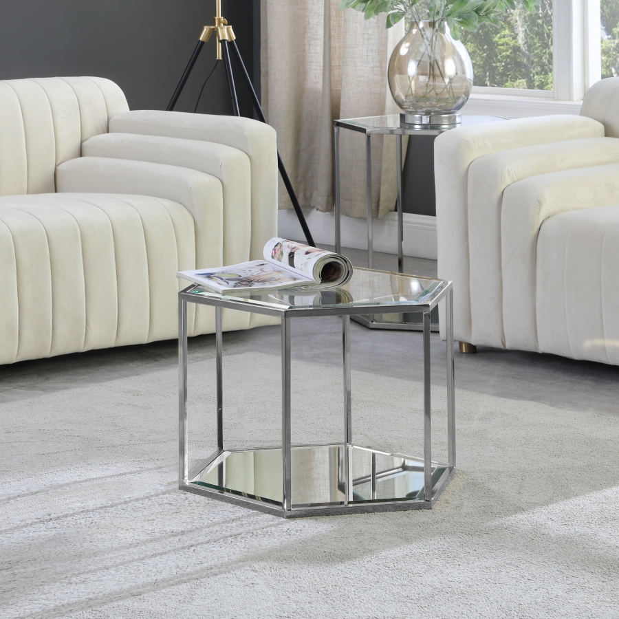 Sei Glass And Steel Coffee Table