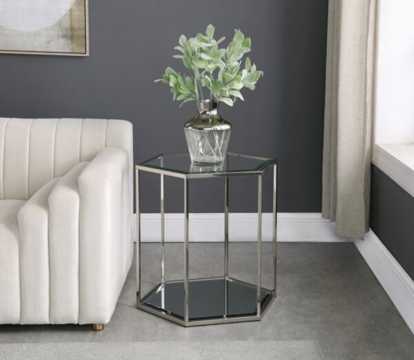 Sei Glass And Steel End / Side Table