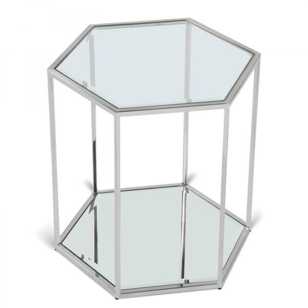 Sei Glass And Steel End / Side Table