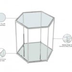 Sei Glass And Steel End / Side Table