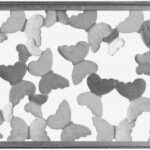 Butterfly Glass Top And Iron Base Console Table