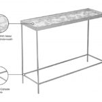 Butterfly Glass Top And Iron Base Console Table