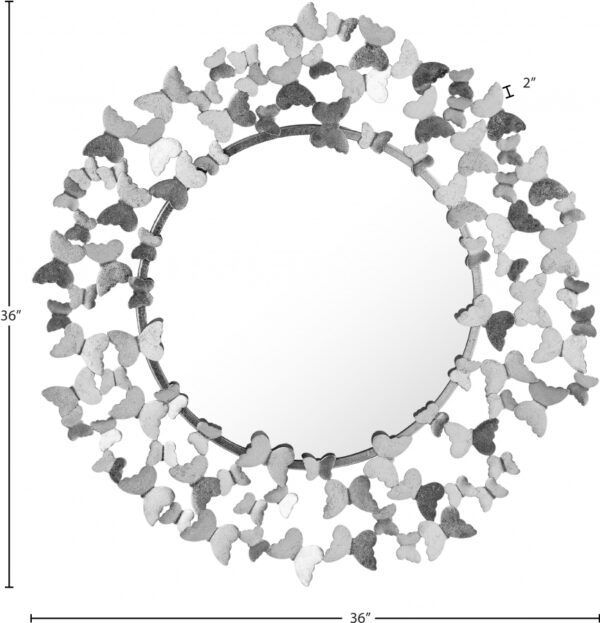 Butterfly Iron Frame Mirror
