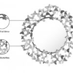 Butterfly Iron Frame Mirror