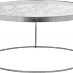 Butterfly Glass Top And Iron Base Coffee Table