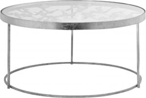 Butterfly Glass Top And Iron Base Coffee Table