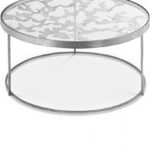 Butterfly Glass Top And Iron Base Coffee Table