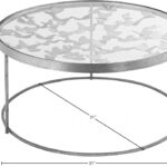 Butterfly Glass Top And Iron Base Coffee Table