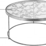 Butterfly Glass Top And Iron Base Coffee Table