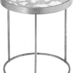 Butterfly Glass Top And Iron Base End Table