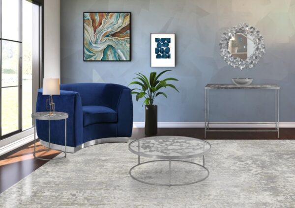 Butterfly Glass Top And Iron Base End Table