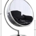 Luna Acrylic And Fabric Upholstered Swing Bubble Accent Chair
