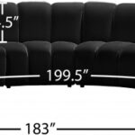Infinity 178" Velvet Upholstered 7pc. Modular Sectional