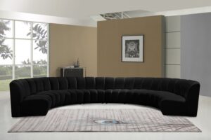 Infinity 178" Velvet Upholstered 8pc. Modular Sectional