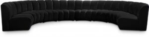Infinity 178" Velvet Upholstered 8pc. Modular Sectional