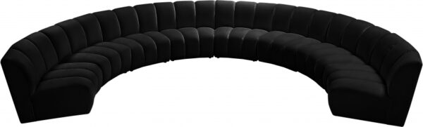 Infinity 178" Velvet Upholstered 8pc. Modular Sectional