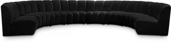 Infinity 178" Velvet Upholstered 8pc. Modular Sectional