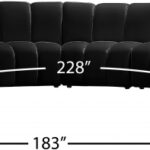 Infinity 178" Velvet Upholstered 8pc. Modular Sectional