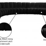 Infinity 178" Velvet Upholstered 8pc. Modular Sectional