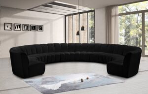 Infinity 178" Velvet Upholstered 10pc. Modular Sectional
