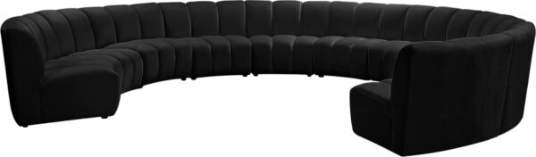 Infinity 178" Velvet Upholstered 10pc. Modular Sectional