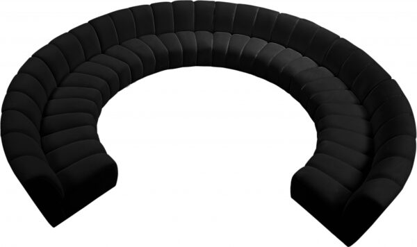 Infinity 178" Velvet Upholstered 10pc. Modular Sectional