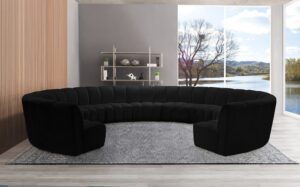 Infinity 178" Velvet Upholstered 11pc. Modular Sectional