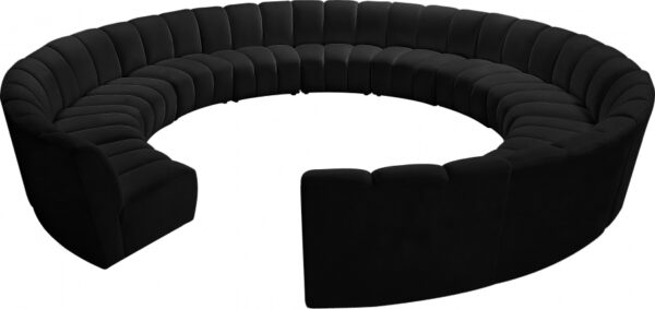 Infinity 178" Velvet Upholstered 12pc. Modular Sectional