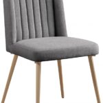 Eleanor Linen Textured Fabric Upholstered Dining Chair