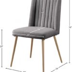 Eleanor Linen Textured Fabric Upholstered Dining Chair