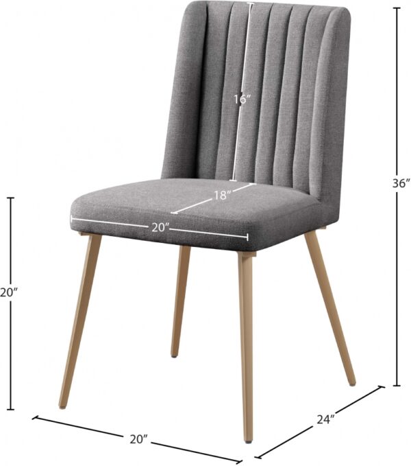 Eleanor Linen Textured Fabric Upholstered Dining Chair