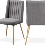 Eleanor Linen Textured Fabric Upholstered Dining Chair