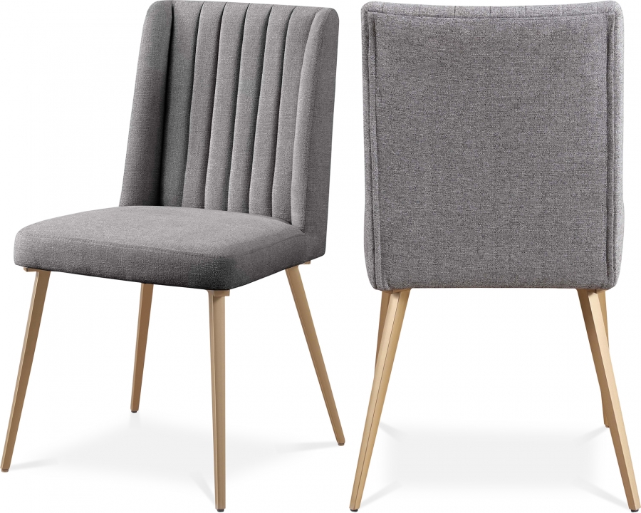 Eleanor Linen Textured Fabric Upholstered Dining Chair
