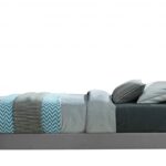 Elly Velvet Upholstered Twin Bed