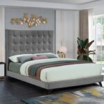 Elly Velvet Upholstered Bed