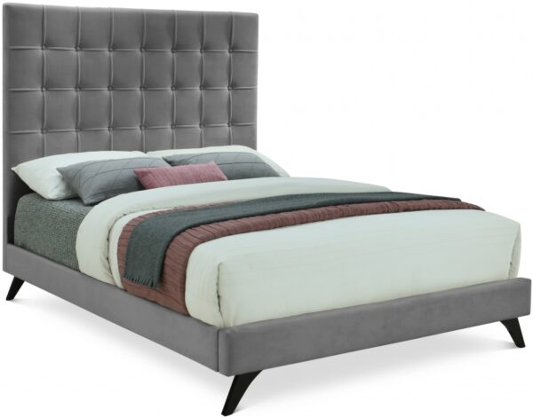Elly Velvet Upholstered Bed