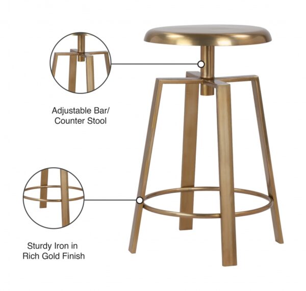 Lang Iron Adjustable Bar / Counter Stool