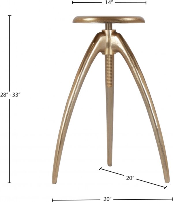 Clara Aluminum Adjustable Bar / Counter Stool