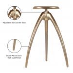 Clara Aluminum Adjustable Bar / Counter Stool